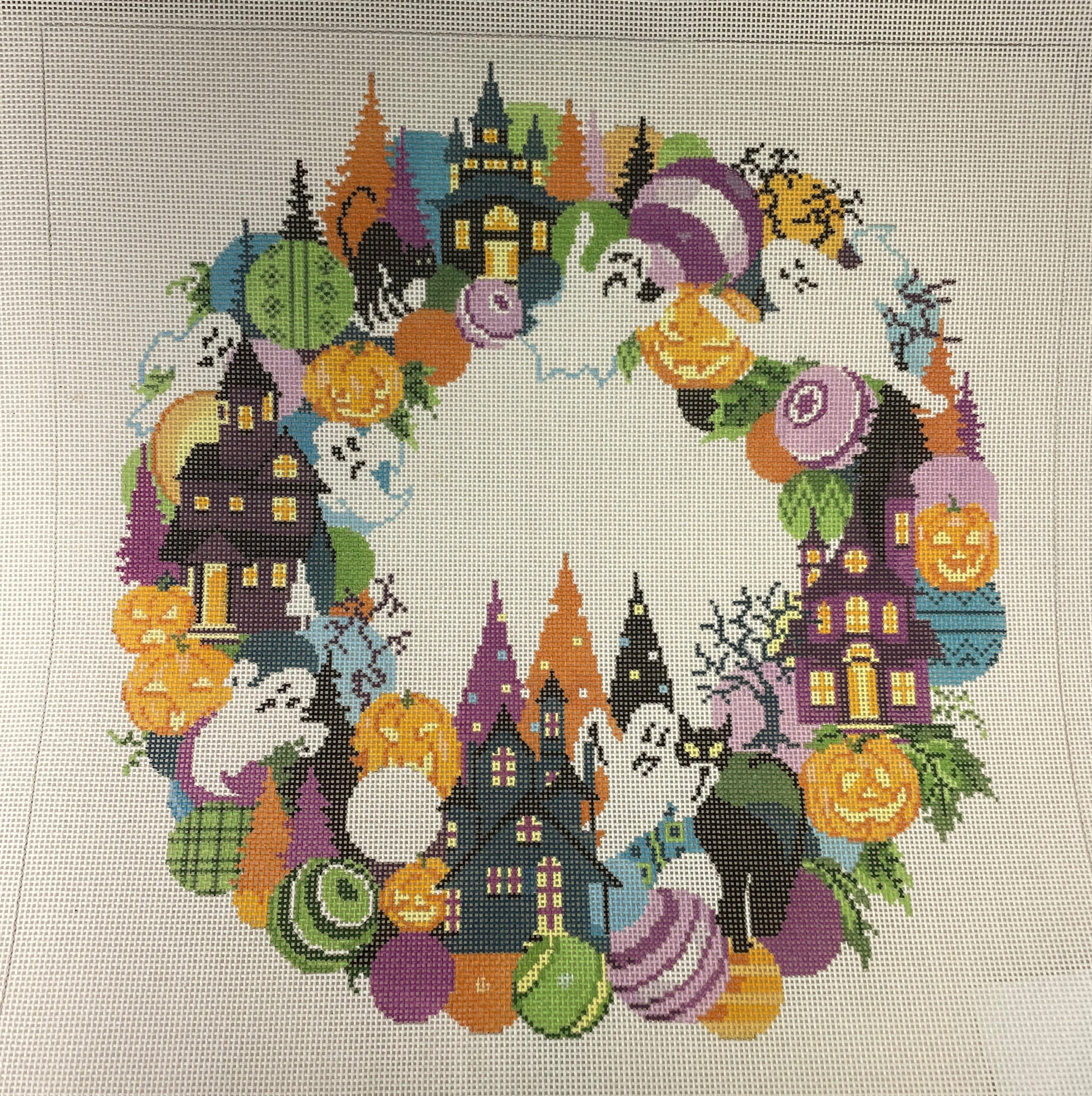 * A Stitch in Time 393 Halloween Wreath- 13m
