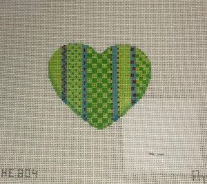 * Associated Talents HE804 Vertical Lime Patterns Heart