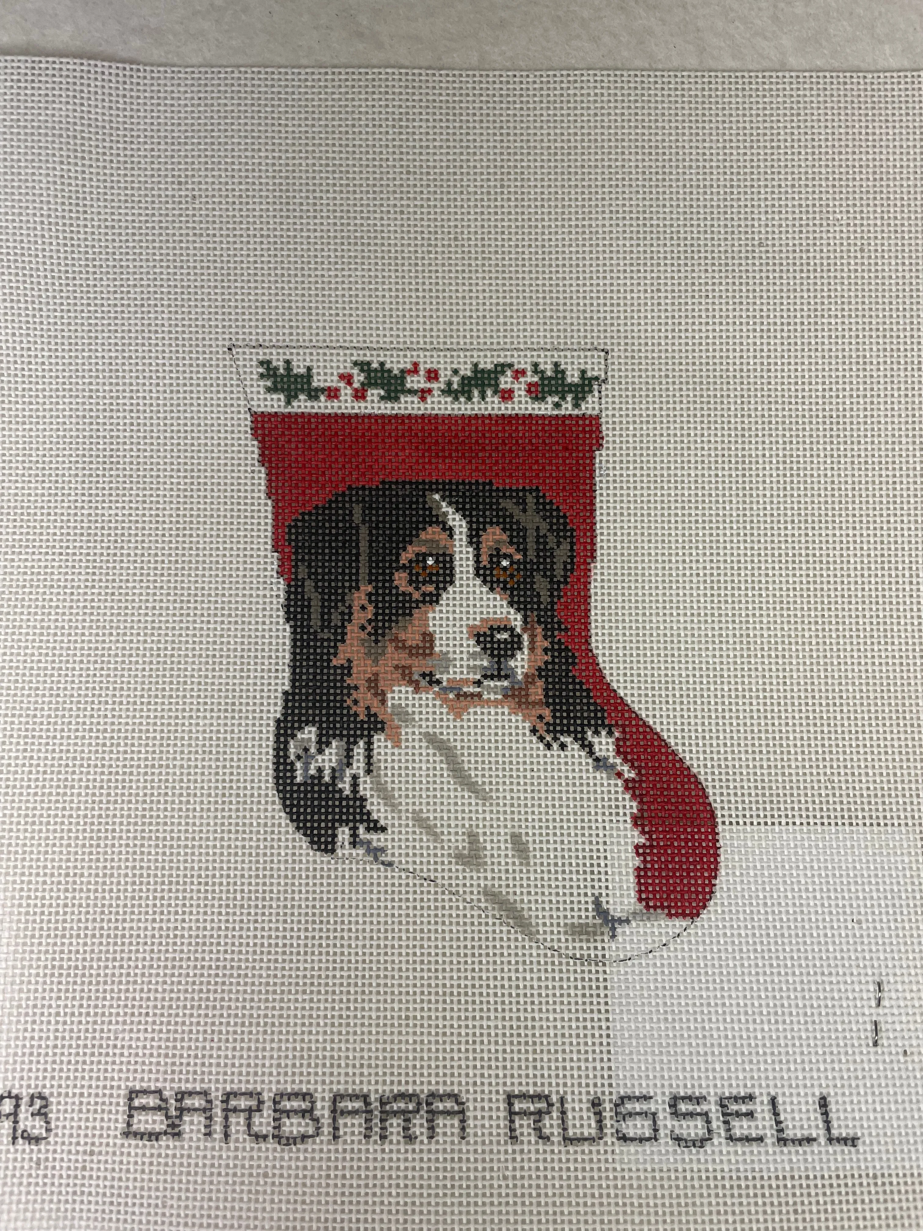 * Barbara Russell BR93 Bernese Mt. Dog Mini Stocking
