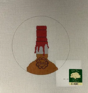 * Elm Tree Needlepoint C030  Makers Mark Bottle
