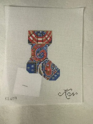 * KCN Designers KLJ19 July Patriotic Sock