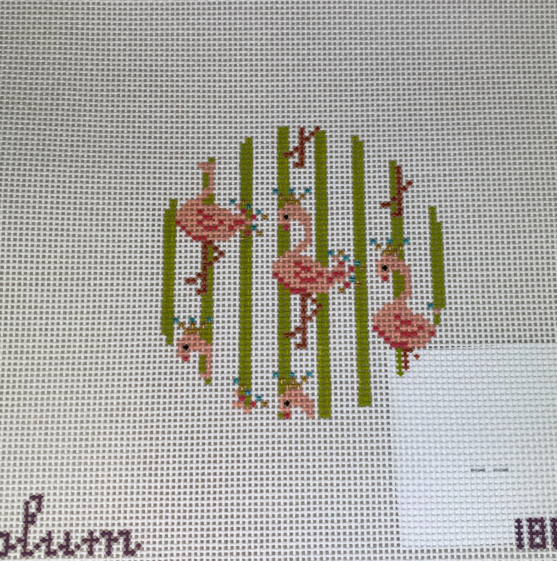 * The Plum Stitchery 18F Flamingo Round