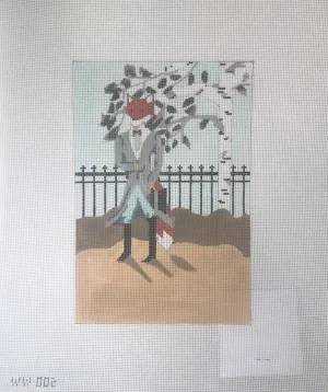 * The Plum Stitchery WW002 Fox and Fence