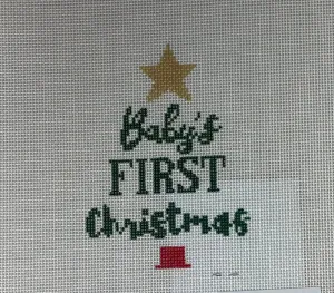 * Ziggy Stitches ZS23-1  Baby's First Christmas Tree- Green