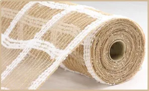 10" Drift/Jute Check: Natural, White (10 Yards) RY810718