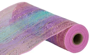 10" Metallic Foil Ombre Mesh: Lt Pink, Lav, Ice Blue, Gold (10 Yards) RY8606X9