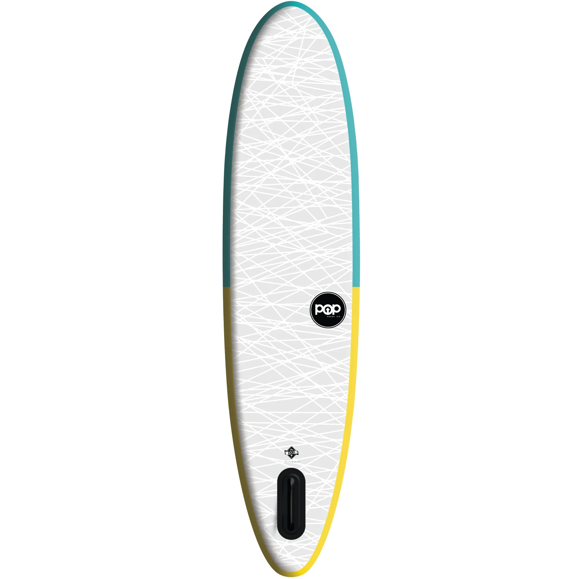 11' Turquoise/Yellow Inflatable Paddleboard-ISUP
