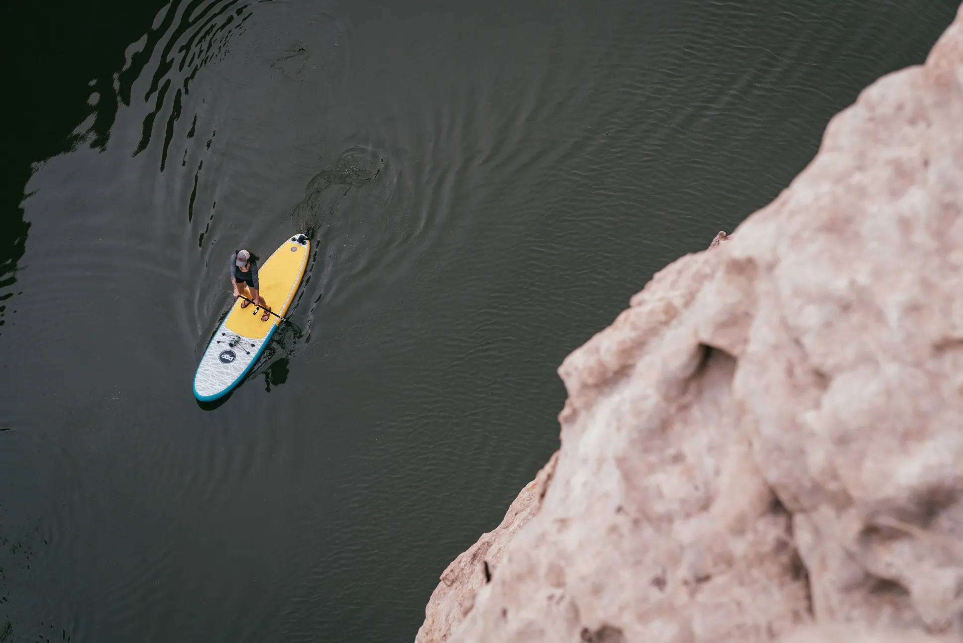 11' Turquoise/Yellow Inflatable Paddleboard-ISUP