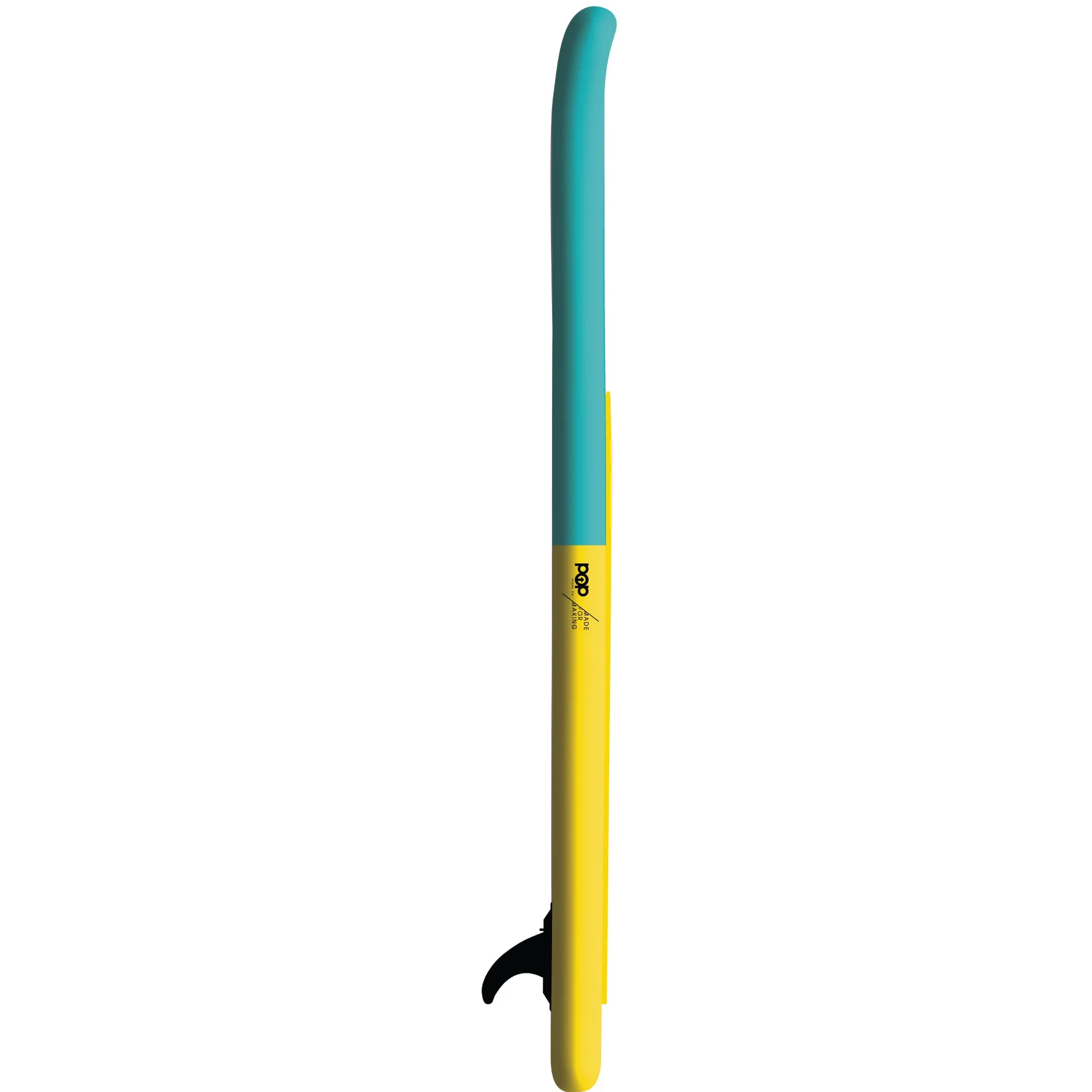 11' Turquoise/Yellow Inflatable Paddleboard-ISUP