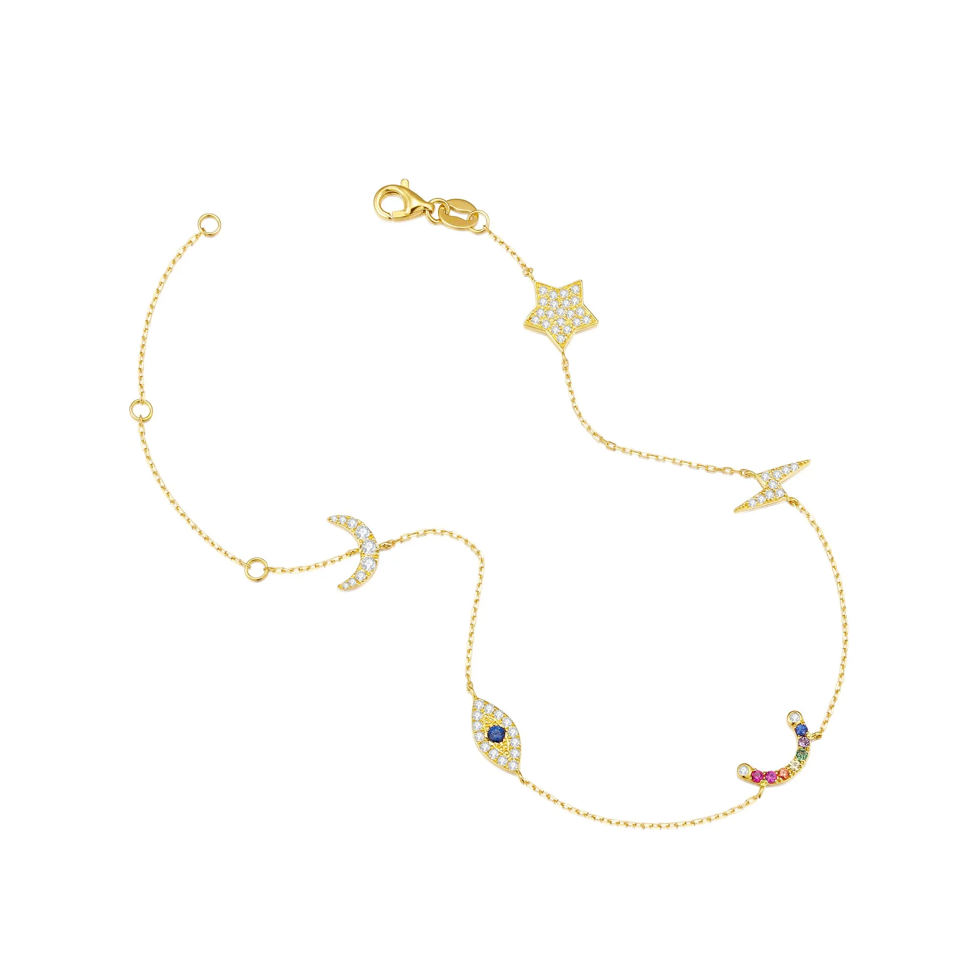 14K Solid Gold Bracelet Exclusively Handcrafted 0.385 Carat Natural Diamond (H-F Color, VS1-VS2 Clarity)