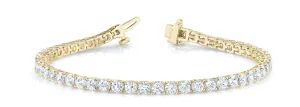14K Yellow Gold Diamond Tennis Bracelet (3ctw)