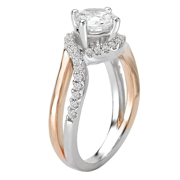 14kt Two-tone Two Tone Semi-Mount Diamond Ring