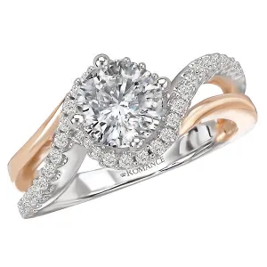 14kt Two-tone Two Tone Semi-Mount Diamond Ring