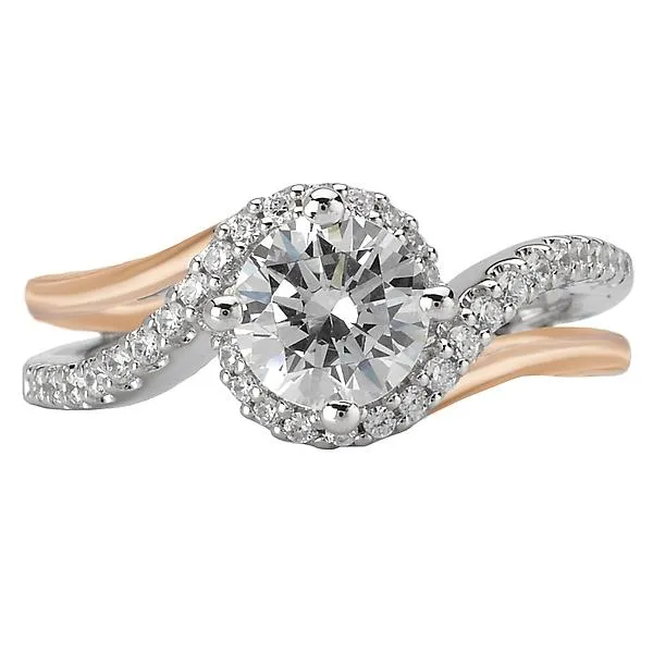 14kt Two-tone Two Tone Semi-Mount Diamond Ring