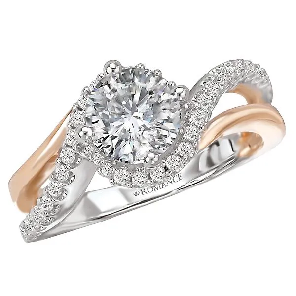 14kt Two-tone Two Tone Semi-Mount Diamond Ring