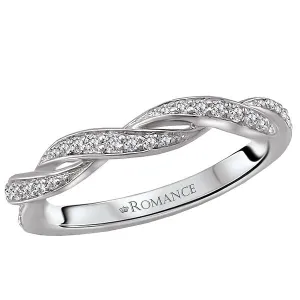 14kt White Gold Scalloped Matching Band