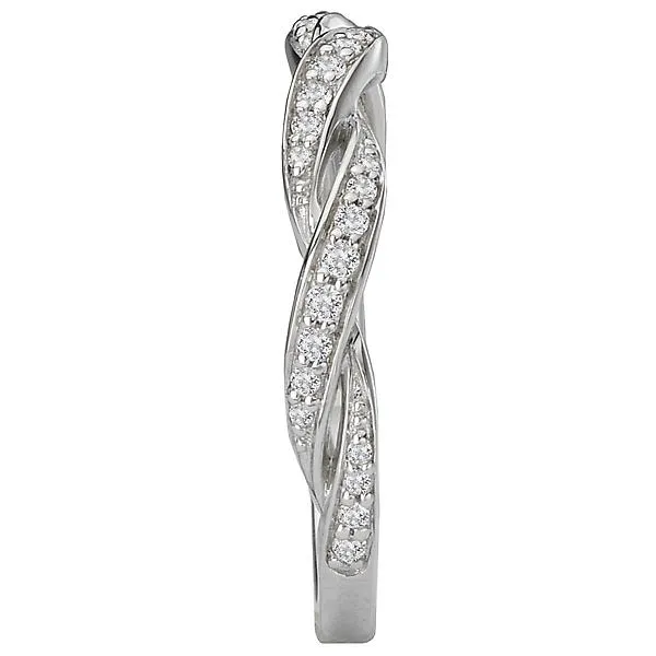 14kt White Gold Scalloped Matching Band