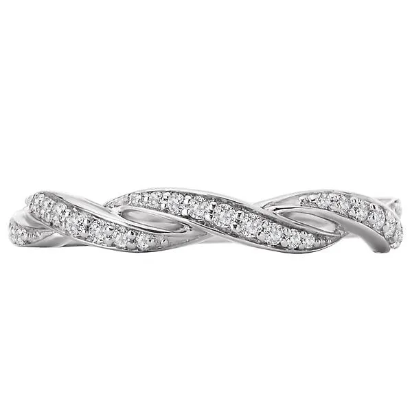 14kt White Gold Scalloped Matching Band