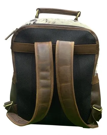 16.5" Hair on Cowhide Leather Backpack