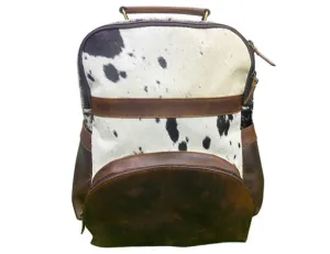 16.5" Hair on Cowhide Leather Backpack