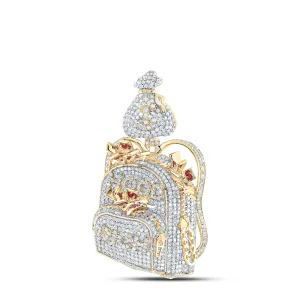 2 7/8CTW-DIA NK "BACKPACK" MENS CHARM