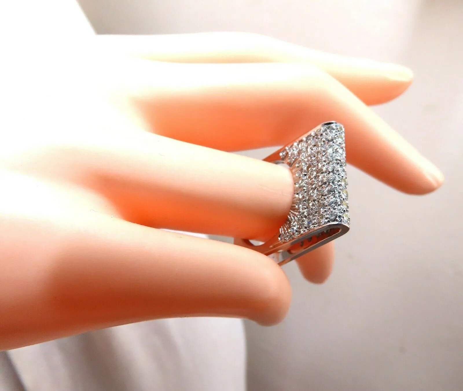 2.00ct Natural Round Diamonds Fold Over Ring Mod Deco 14kt