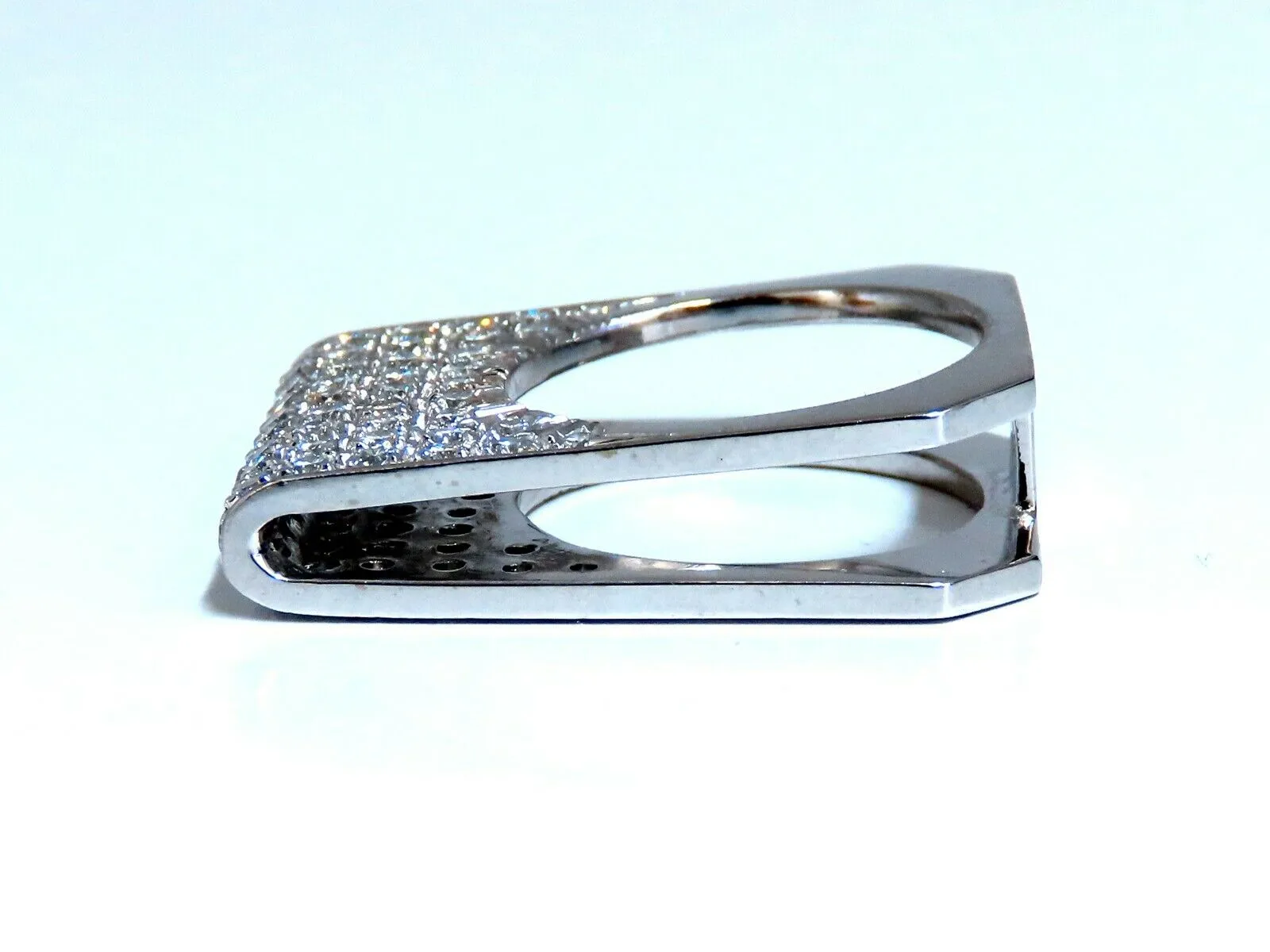 2.00ct Natural Round Diamonds Fold Over Ring Mod Deco 14kt