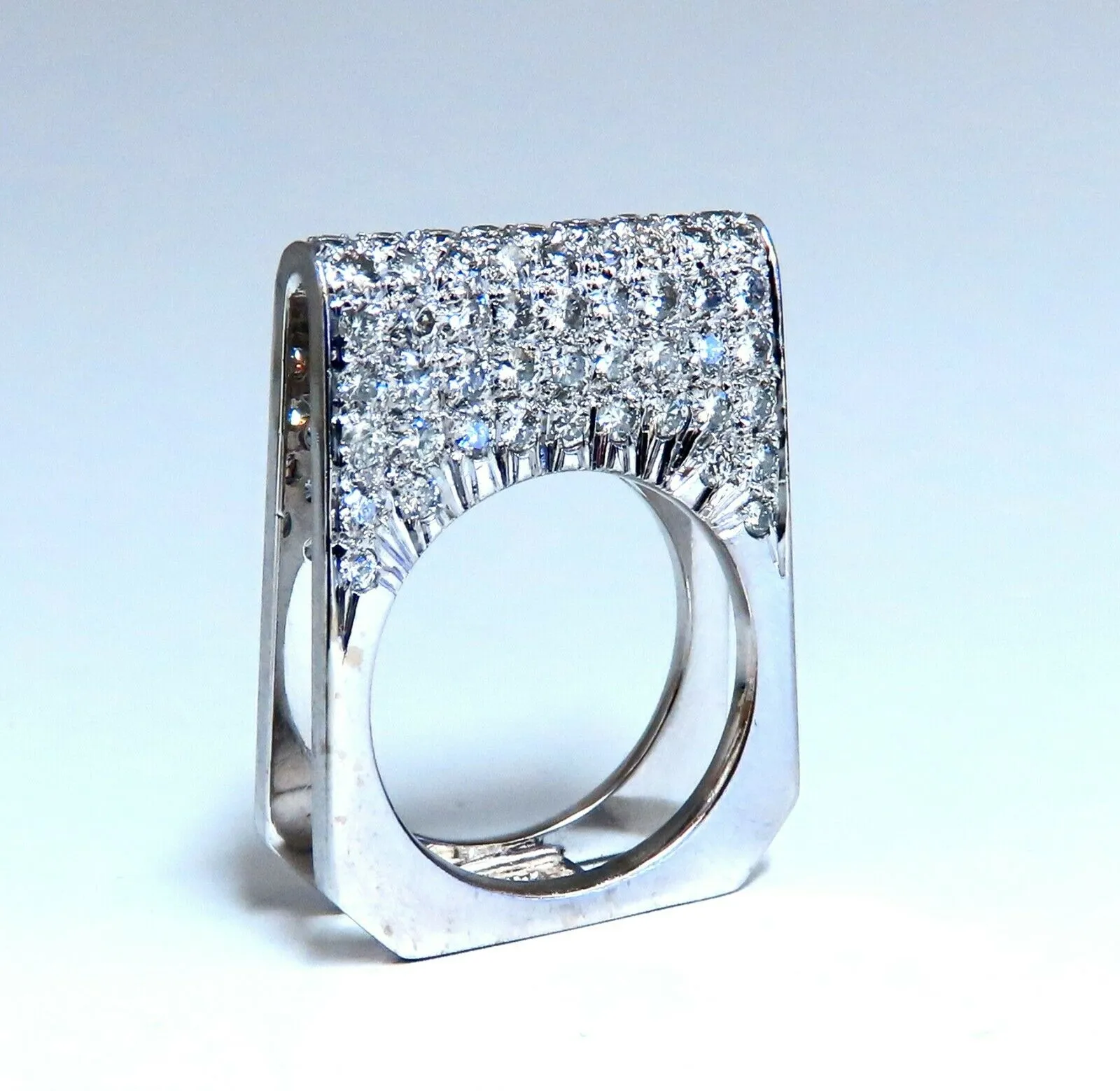 2.00ct Natural Round Diamonds Fold Over Ring Mod Deco 14kt