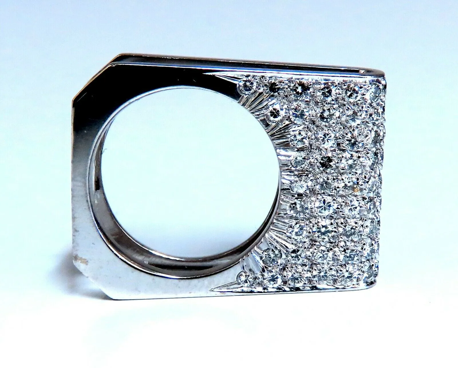 2.00ct Natural Round Diamonds Fold Over Ring Mod Deco 14kt