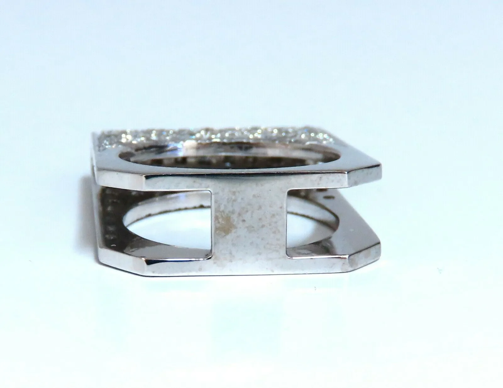 2.00ct Natural Round Diamonds Fold Over Ring Mod Deco 14kt