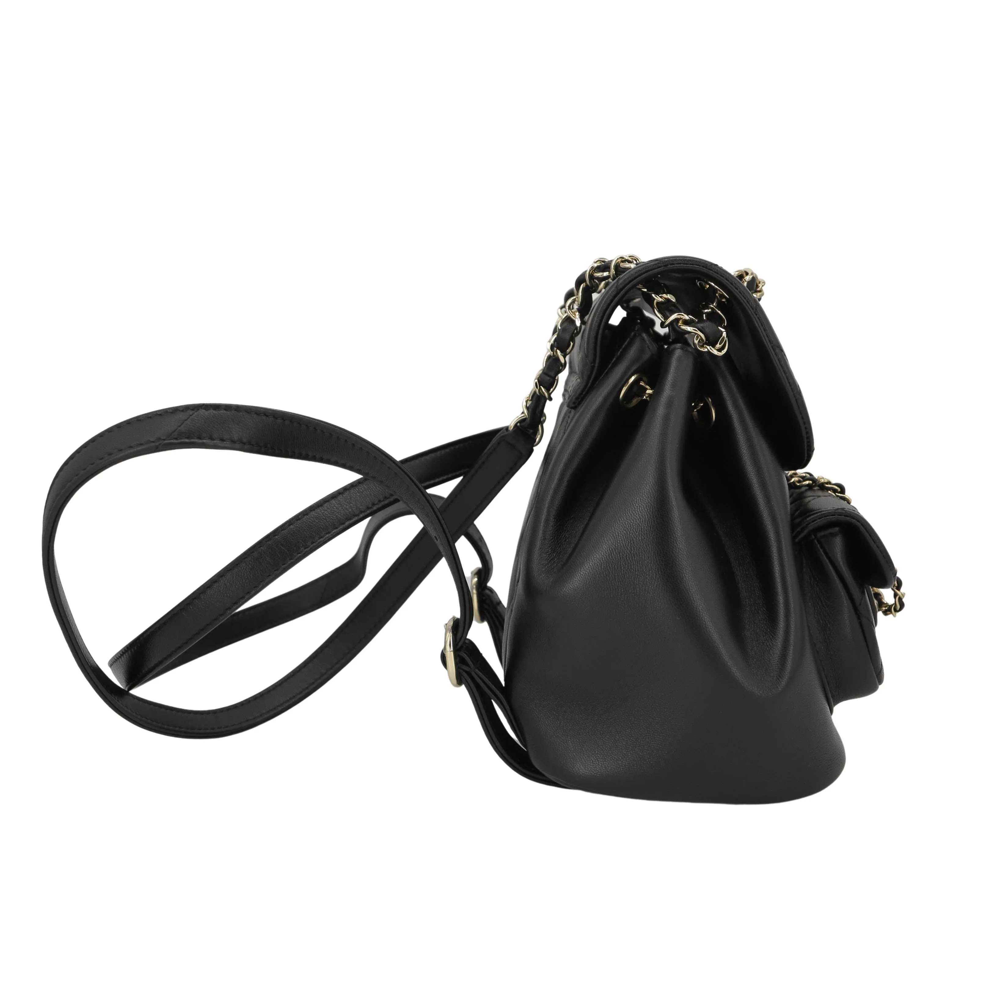 22A Duma Backpack in Black Lambskin