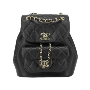 22A Duma Backpack in Black Lambskin