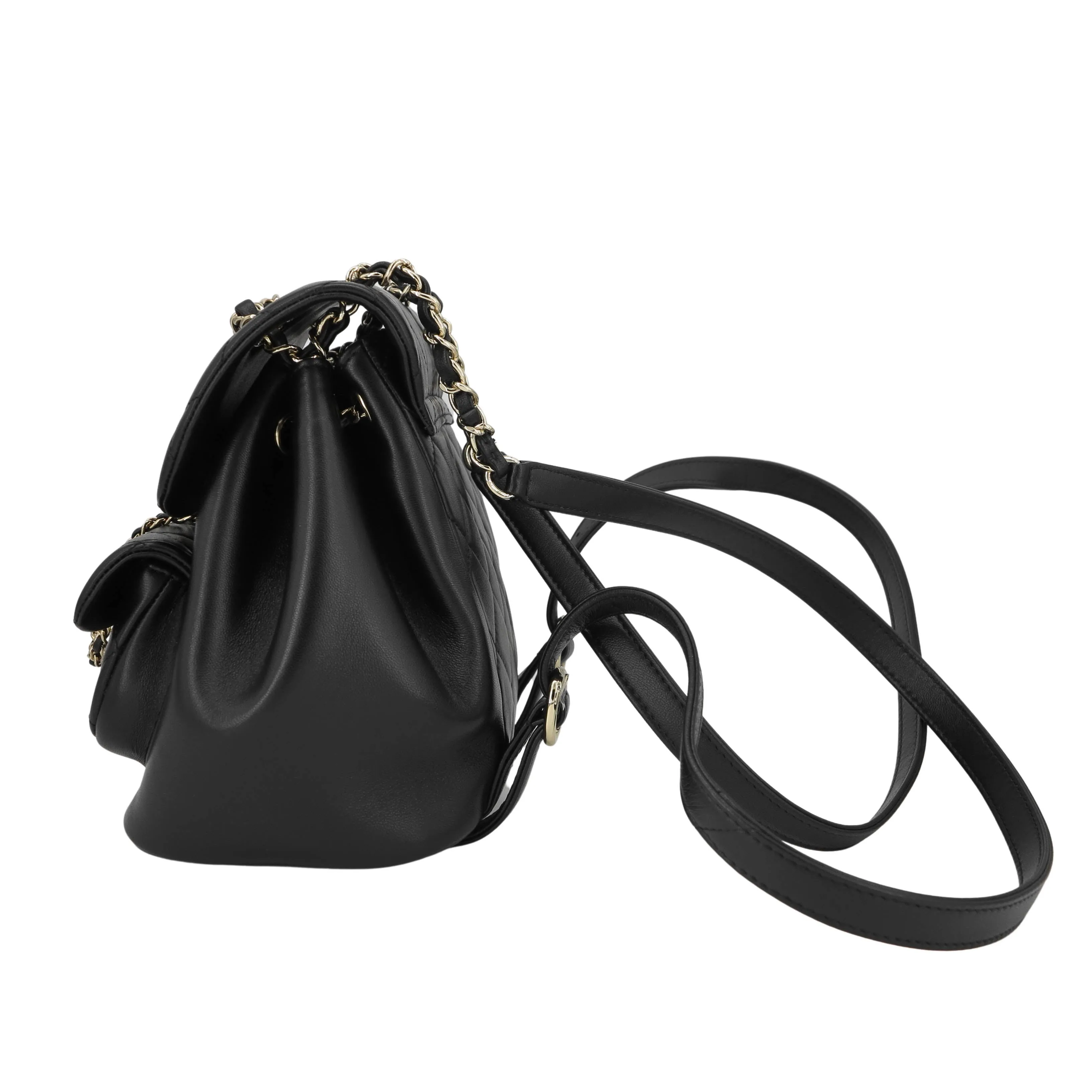 22A Duma Backpack in Black Lambskin