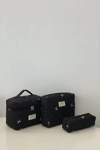 3 Piece Quilted Storage Bag Set
