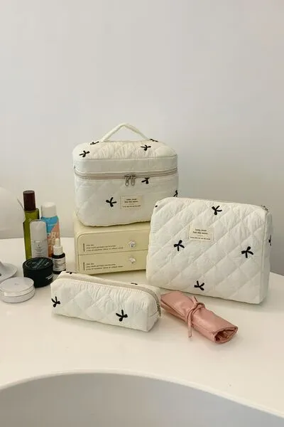 3 Piece Quilted Storage Bag Set