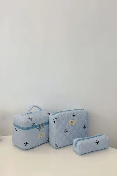 3 Piece Quilted Storage Bag Set