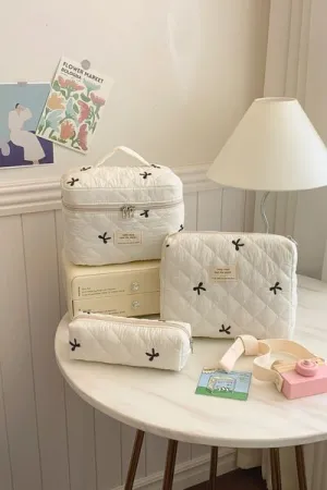 3 Piece Quilted Storage Bag Set