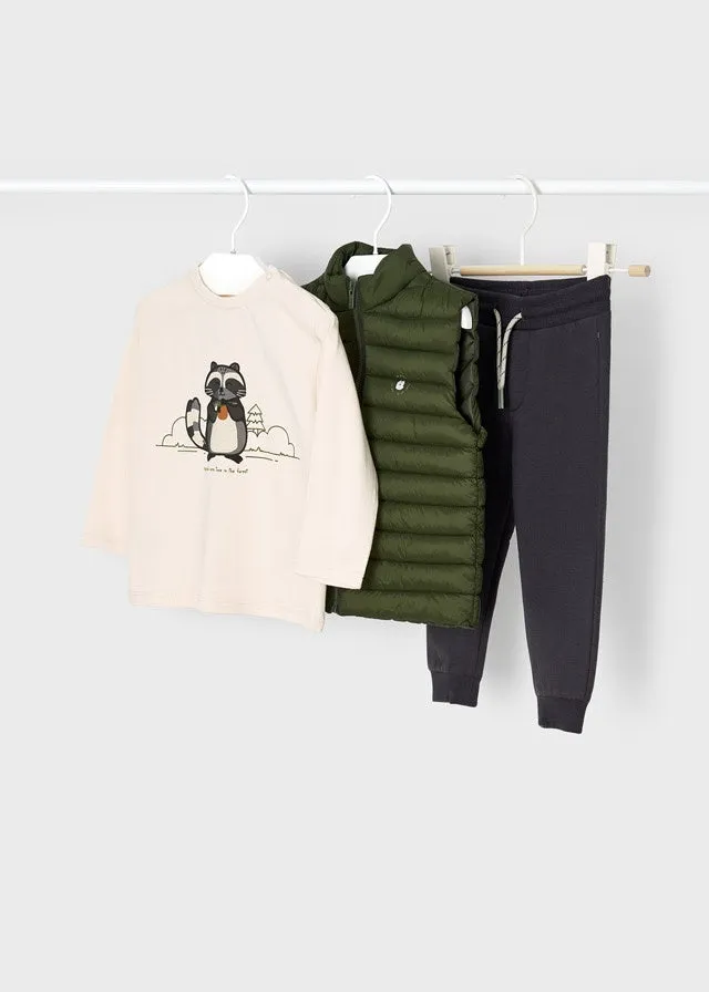 3 Piece Set with Cotton Long Sleeve Tee 2.655