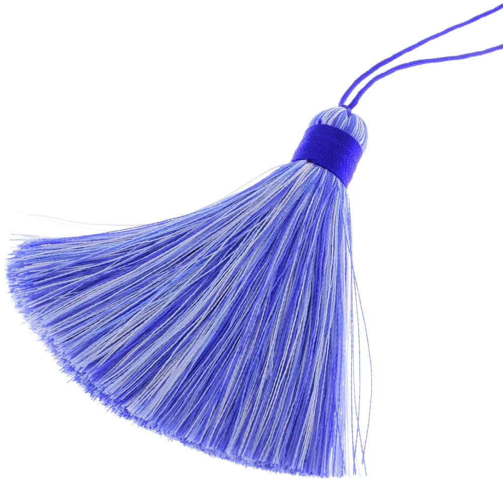 8cm Rainbow Rayon Tassel Silk Tassels Multicolor Gradient Color Jewelry Making Supplies Keychain Handbag  2pcs 10190953