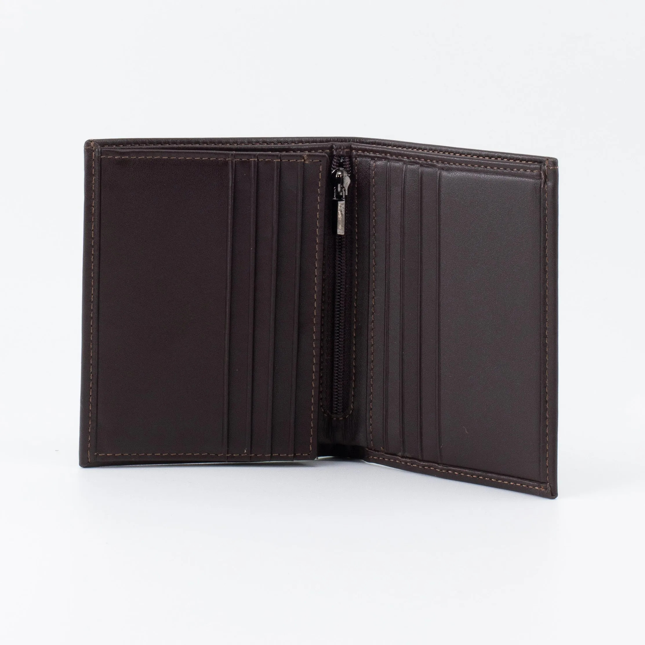 A Trifold, Premium Leather Wallet (Black)