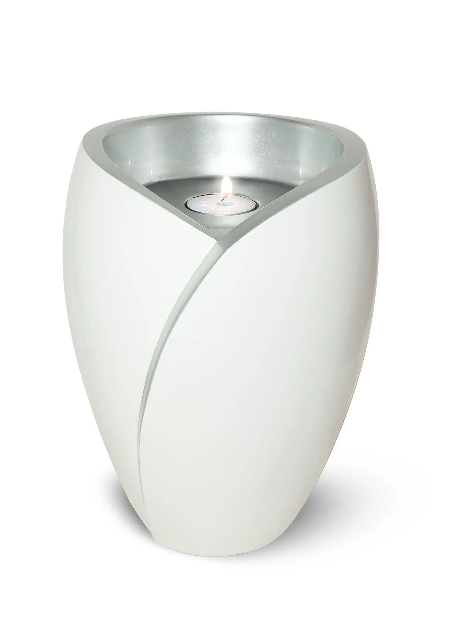 Aesthetic Series - Tealight Adult Fiberglass Urn, White - IUFC103