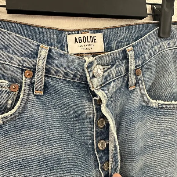 AGOLDE Jamie High Rise Classic Jeans Sizzle Blue 24
