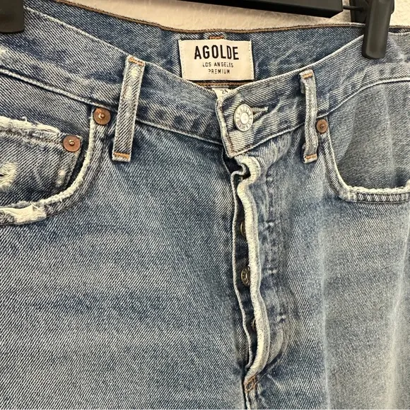 AGOLDE Jamie High Rise Classic Jeans Sizzle Blue 24