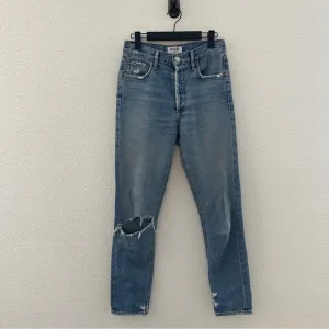 AGOLDE Jamie High Rise Classic Jeans Sizzle Blue 24