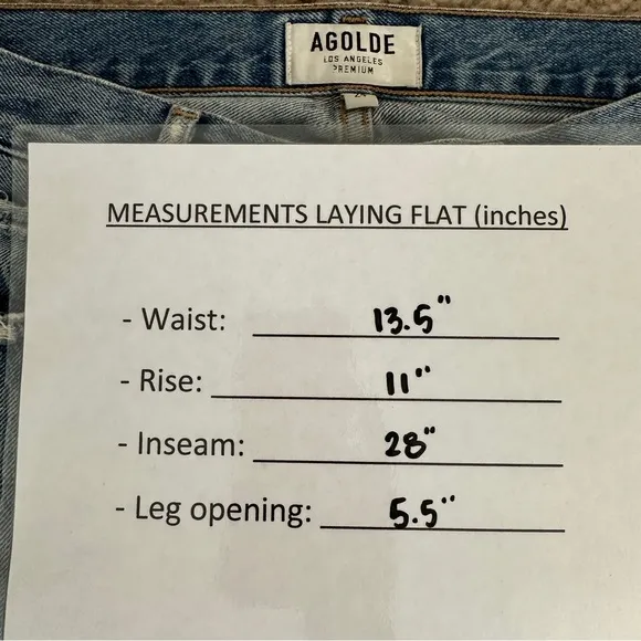 AGOLDE Jamie High Rise Classic Jeans Sizzle Blue 24