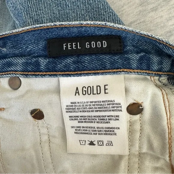 AGOLDE Jamie High Rise Classic Jeans Sizzle Blue 24