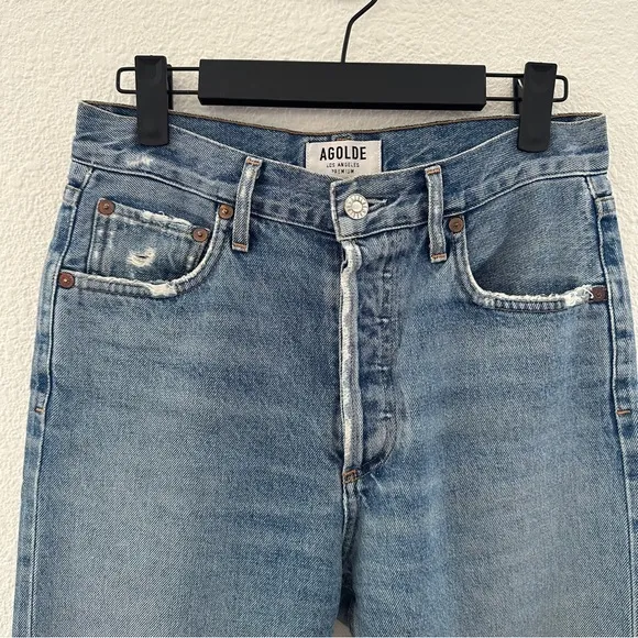 AGOLDE Jamie High Rise Classic Jeans Sizzle Blue 24