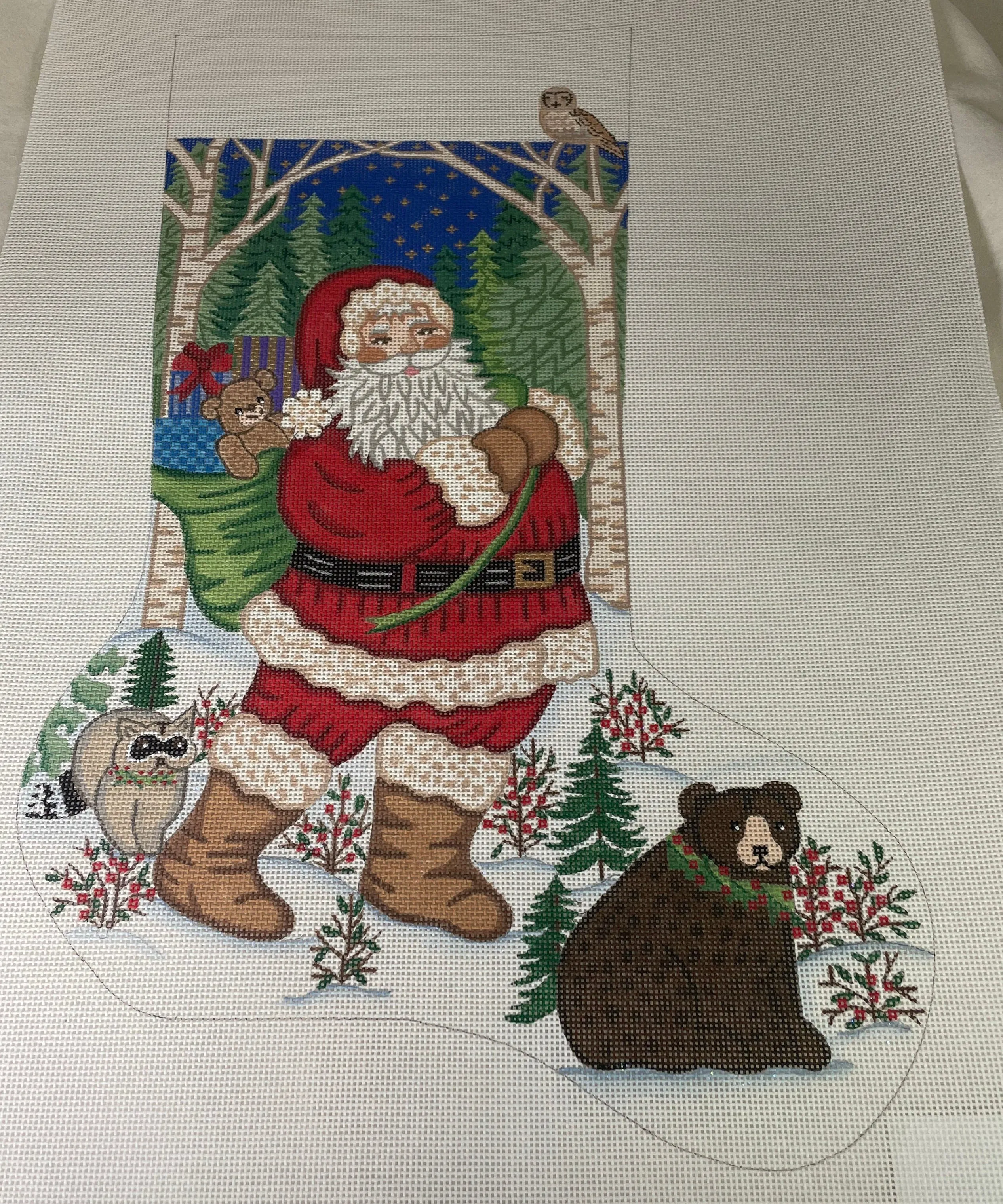 *Alexa Designs CS7287 Christmas Stocking Santa with Animals