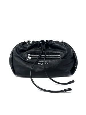 Alexander McQueen Black '22 'The Ball Bundle' Leather Chain Shoulder Bag