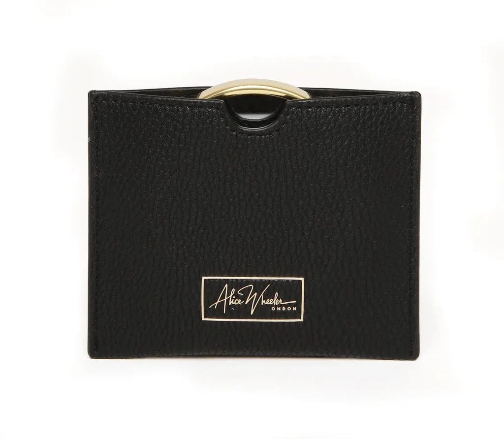 Alice Wheeler Travel Mirror & Case - 7x Magnification Black